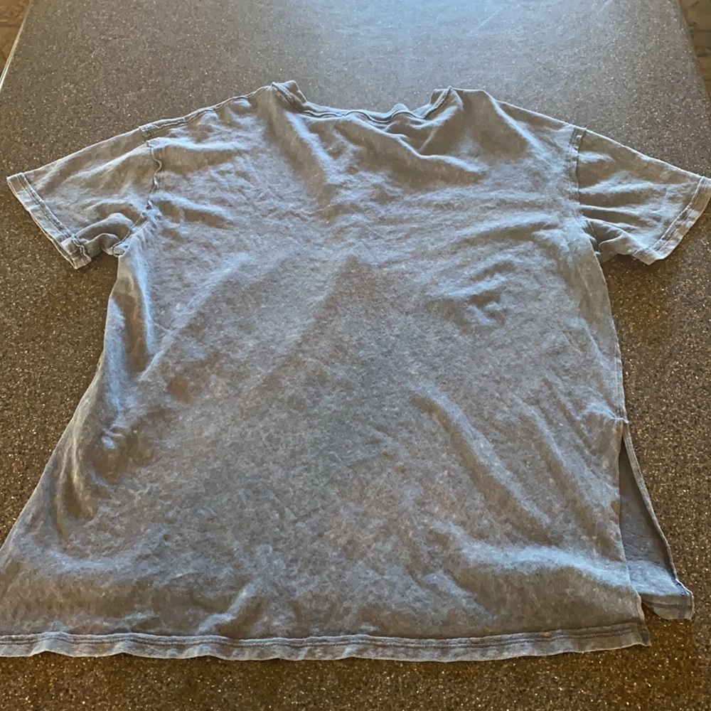 We The Free Women's Blue Azalea T-Shirt Short Sleeve Tee Lace Up Neck Size Small - Picture 8 of 13